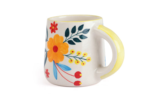 Floral Extravaganza Coffee Mug- Multi ,  3.5 X 2.5 Inches ( Set of 2 )