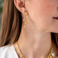 Gold Cluster Drop Earrings