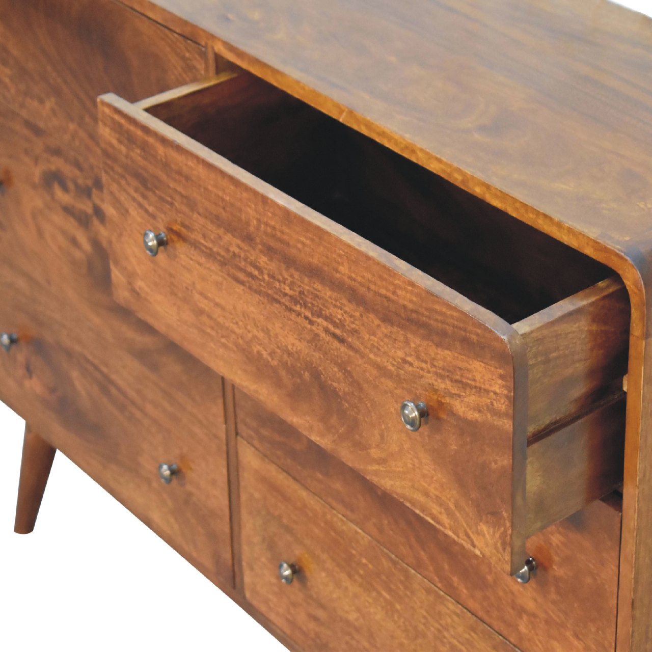 Solid Wood Large Curved Chest