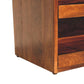 Solid Wood Buffalo Hide Pull-Out Chestnut Shoe Storage Bench