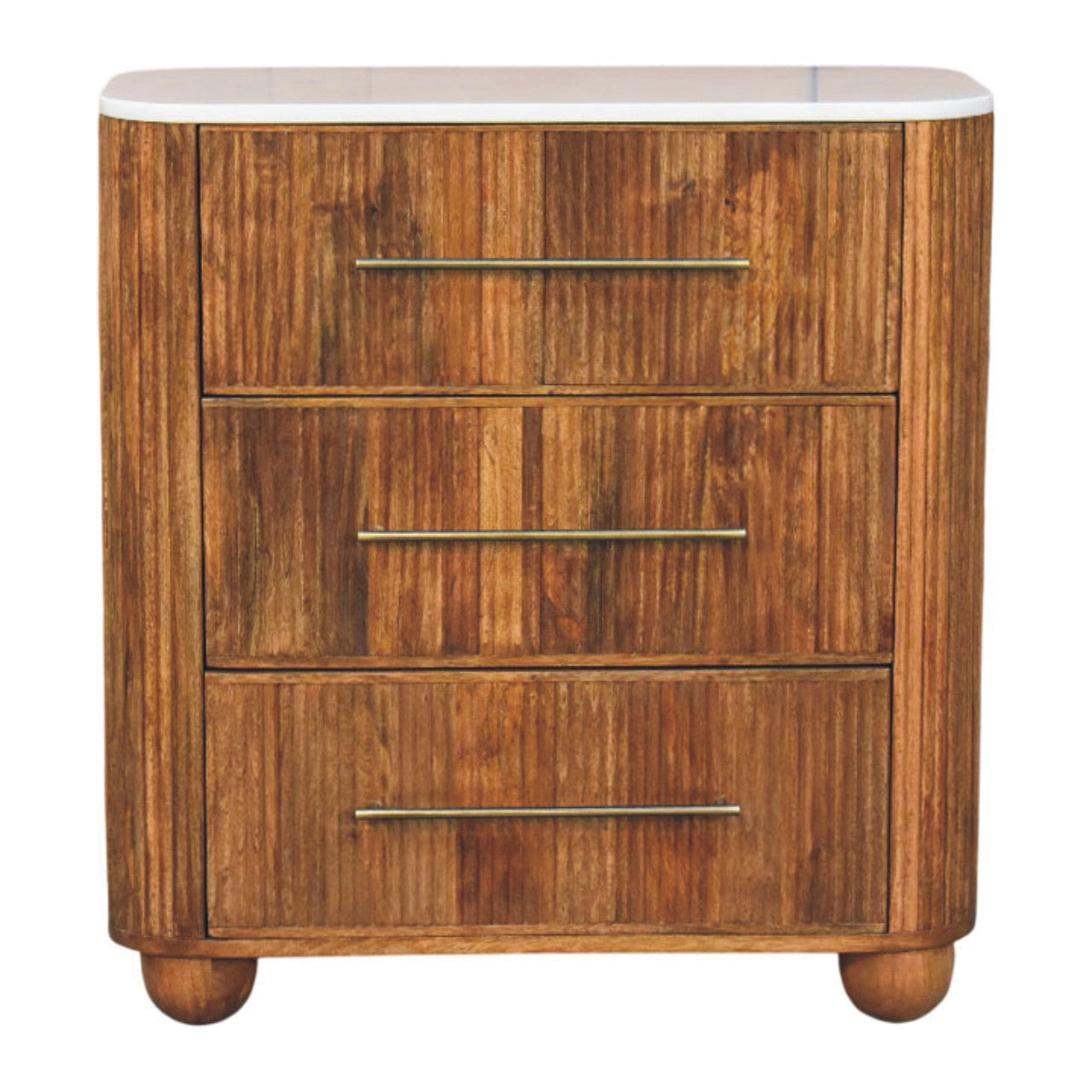 Artisan Furniture Solid Wood Beaumont Marble Bedside