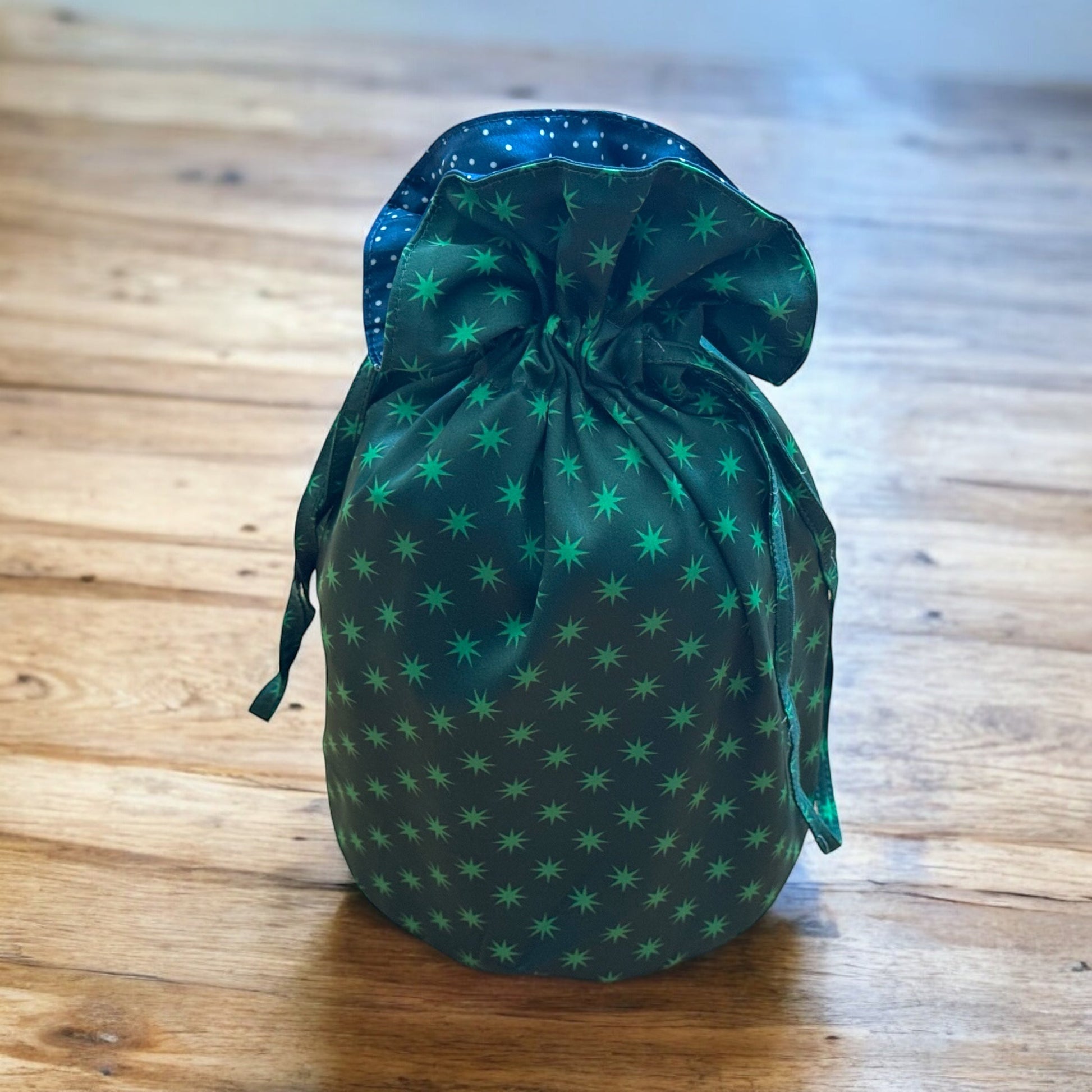 Medium Reusable Fabric Gift Bag | Stars and Snow