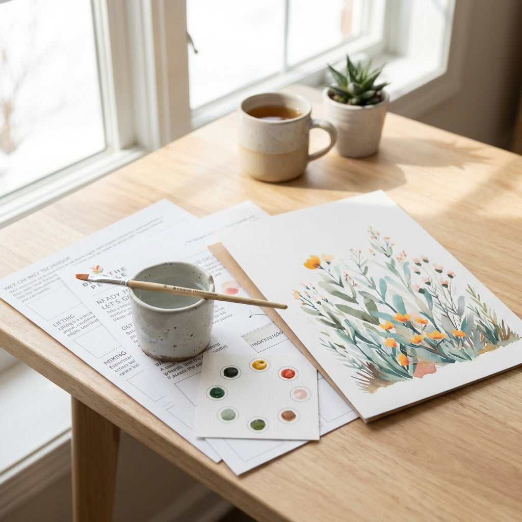 Desert Bloom All-In-One Watercolor Kit – Beginner Mindful Painting Set