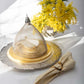 Feather Plates Gold/Oyster