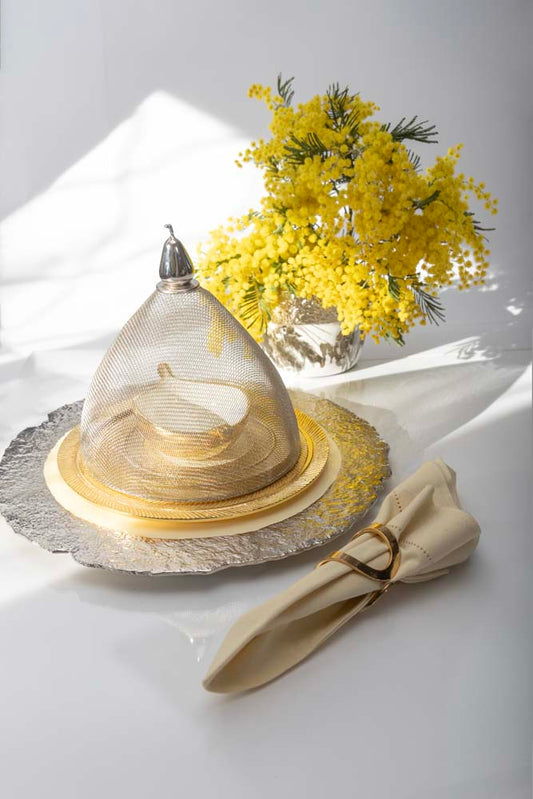 Feather Plates Gold/Oyster