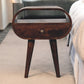 Solid Wood California Walnut Circular Bedside Table