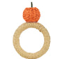 Handwoven Orange Napkin Ring - Set of 4