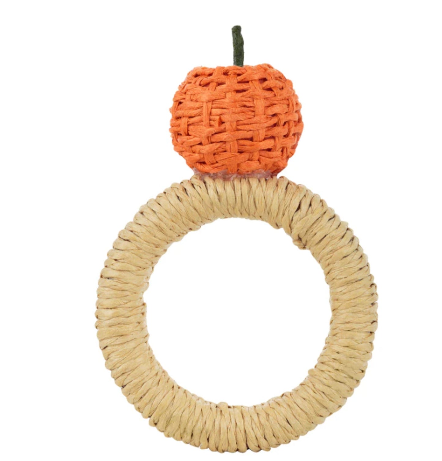 Handwoven Orange Napkin Ring - Set of 4