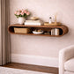 Solid Wood Arc Wall-Mounted Media Console