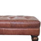 Buffalo Brown Leather Ottoman