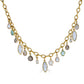 Single Strand Gemstone Charm Necklace