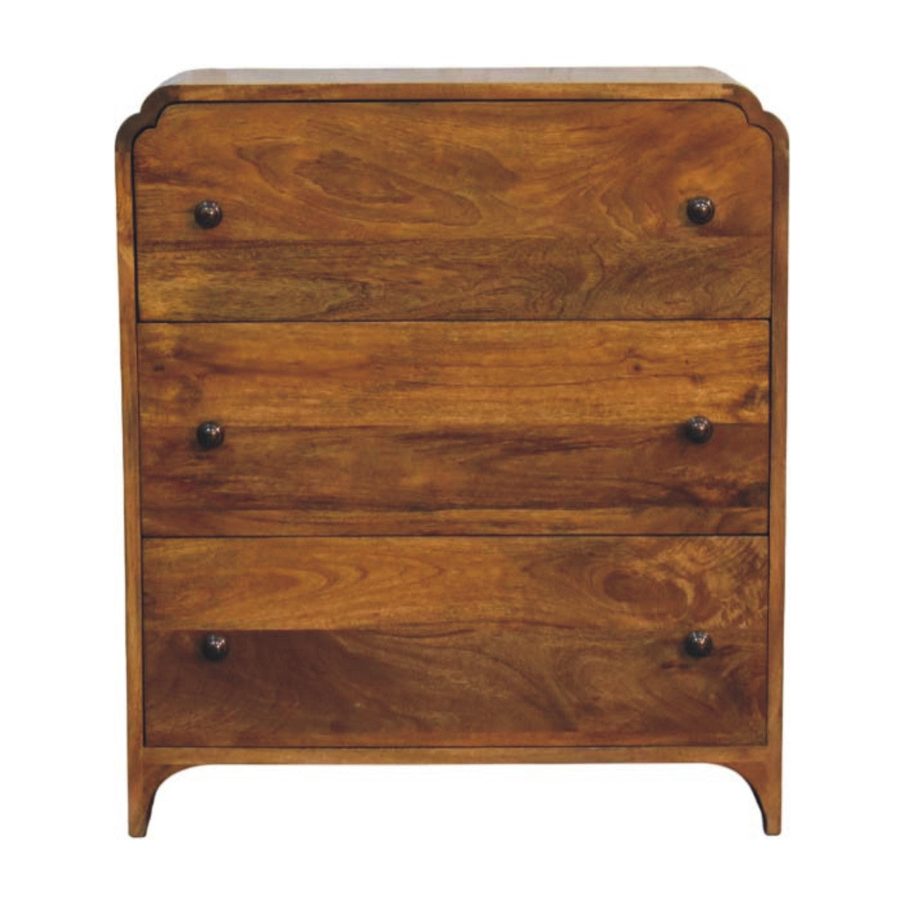 Solid Wood Scalloped Edge Chest