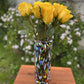 Glass Vase with Confetti Carmen Design