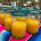 Aqua Rim Drinking Glasses - Set of 6