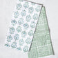S/2 Tea Towel Set - Lotus & Stripe, Sage