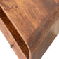 Solid Wood Mini Chestnut Curved Media Unit
