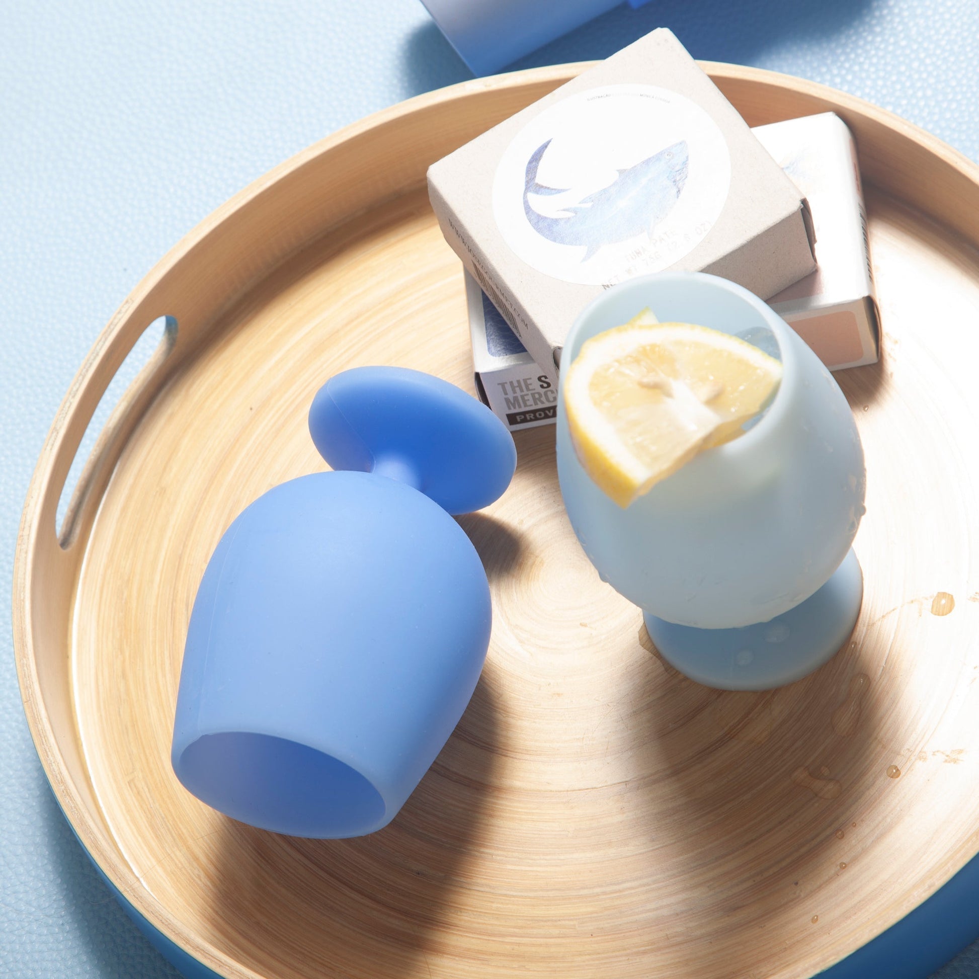sky + kingfisher | stemm | silicone unbreakable wine glasses