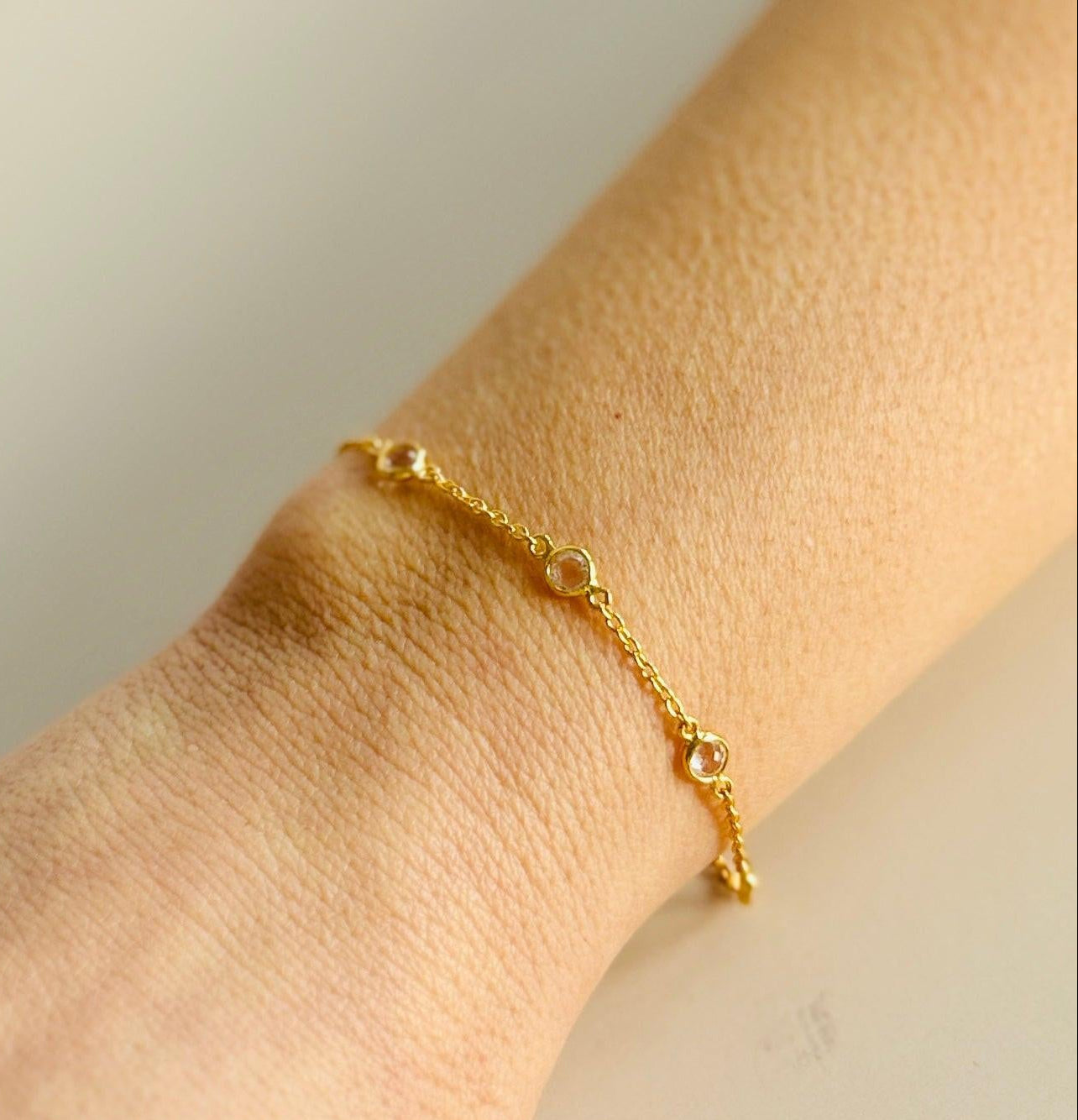 April Birthstone Bracelet — Crystal
