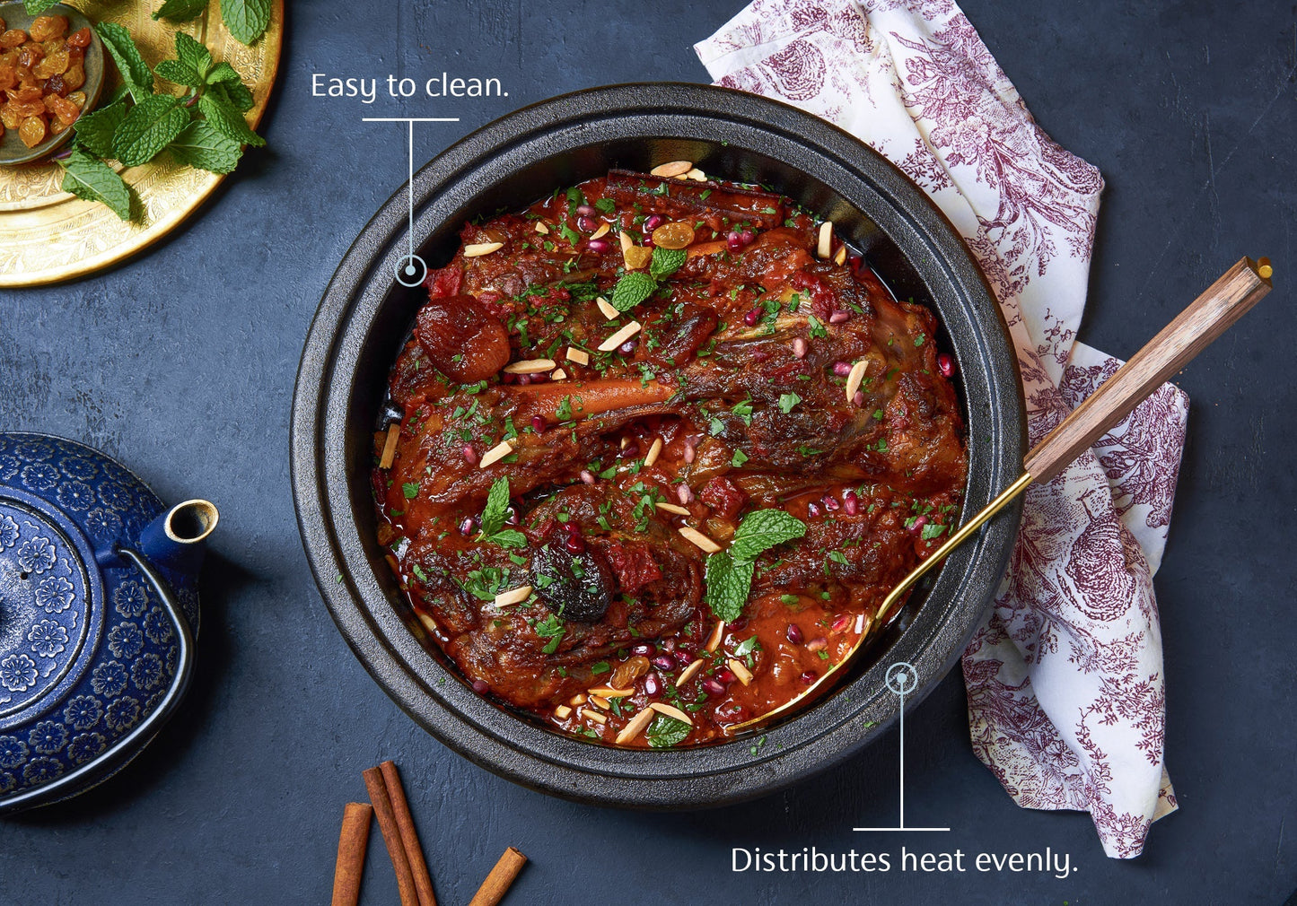Moroccan Tagine, Cast Iron, 3.3 Qt.