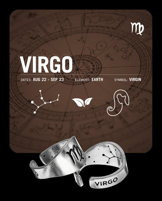 Zodiac Ring - Virgo - Symbol