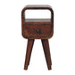 Solid Wood Extra Mini Curve Bedside Table