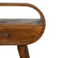 Solid Wood Chestnut Circular Open Bedside