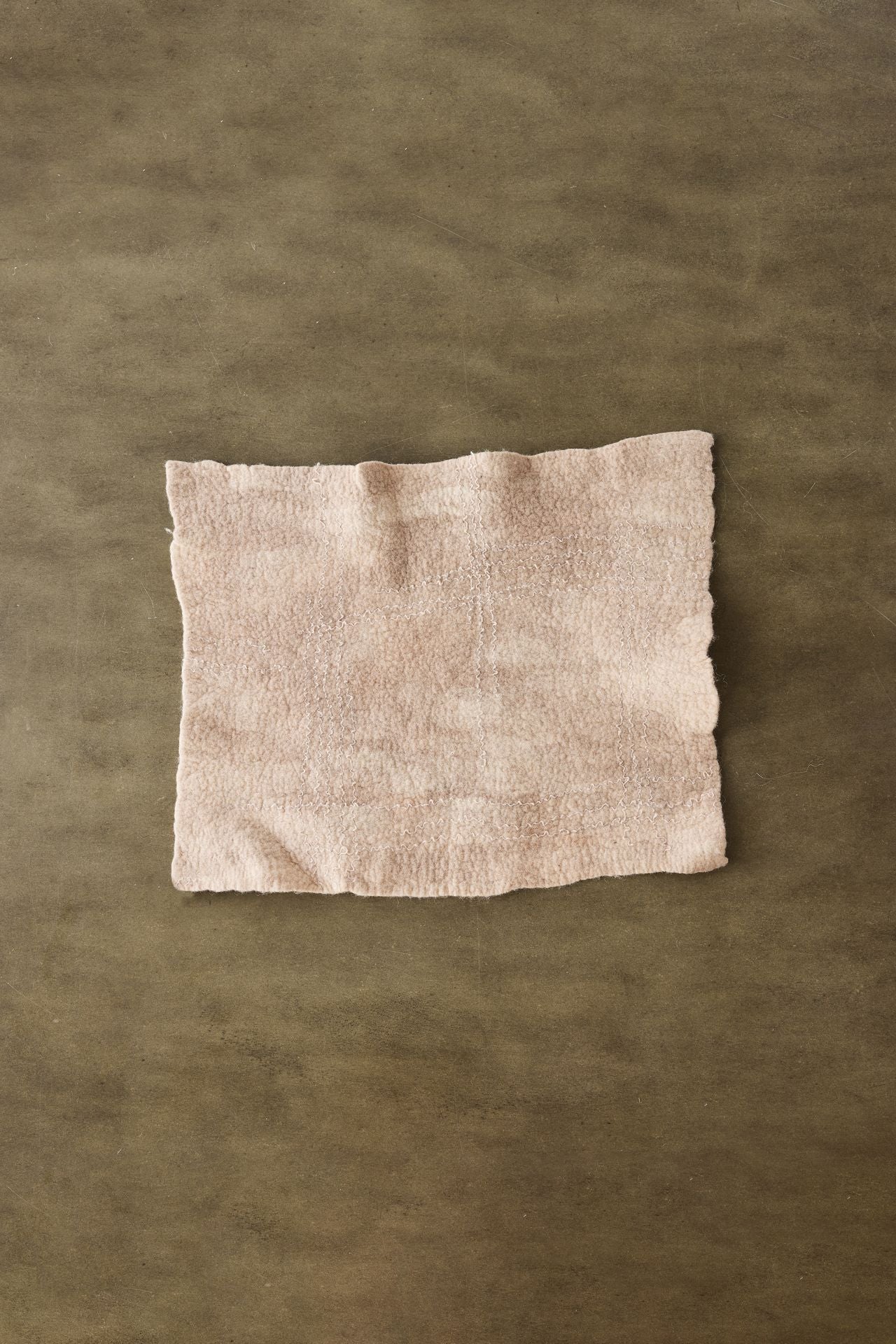 Dusty Rose Linear Merino Wool Felt Placemat