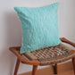 Pillow / Cushion Cover Handwoven Ikat in Silk & Cotton, Blue, Baby Blue
