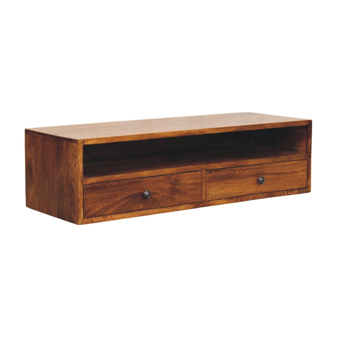 Solid Wood Lunar Wall-Mounted Media Unit