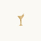 14K Yellow Gold Martini Stud
