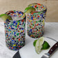 Confetti Rock Design Drinking Glasses - Set of 6