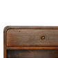 Solid Wood Curve Floating Bedside