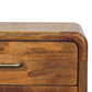 Solid Wood Amber Oak Bedside Table