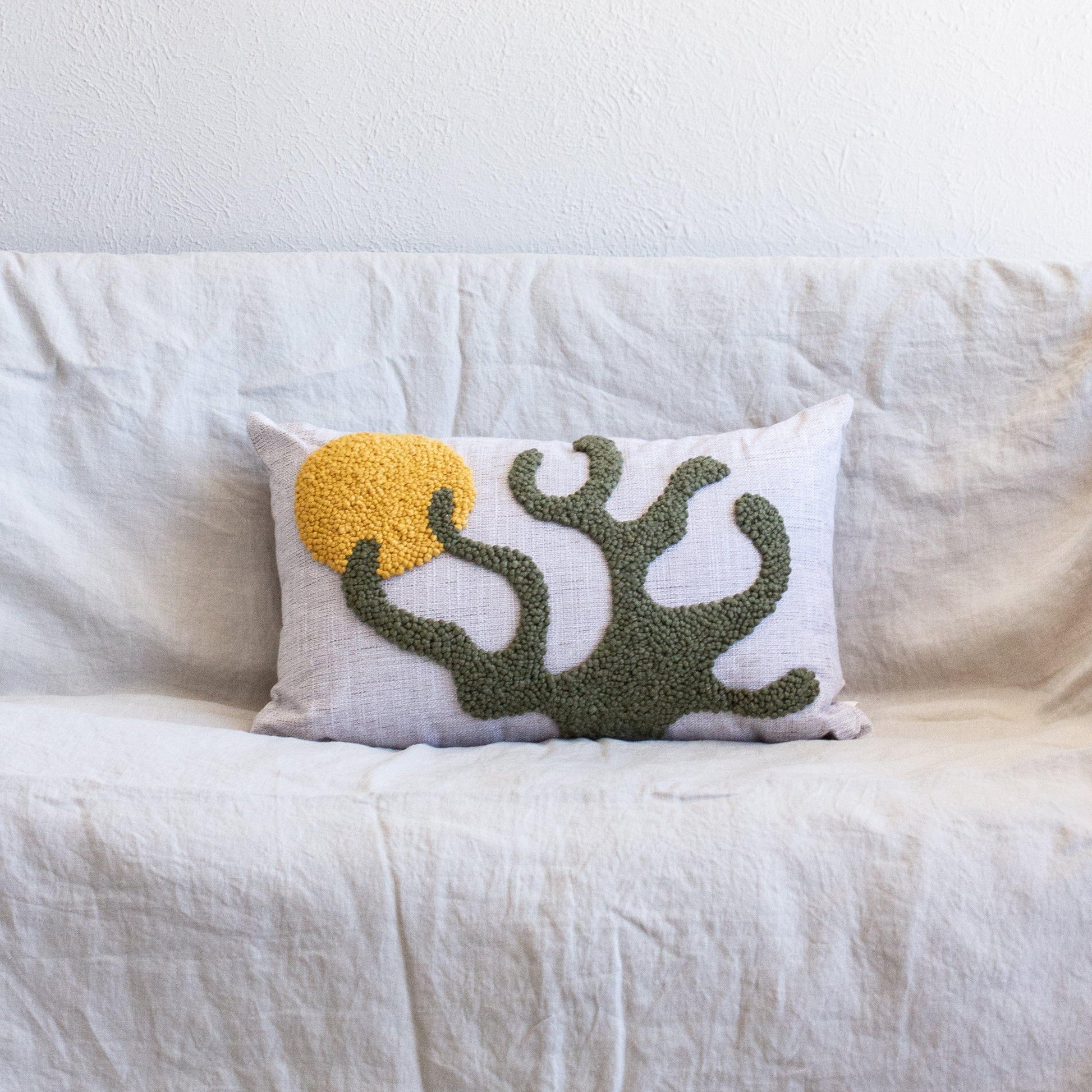 Sea Kelp Throw Pillow