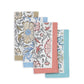 STREAMLINE 16"x16" Hand Block Printed Napkins - Set of 4. Cotton - Fair Trade - Artisan Made