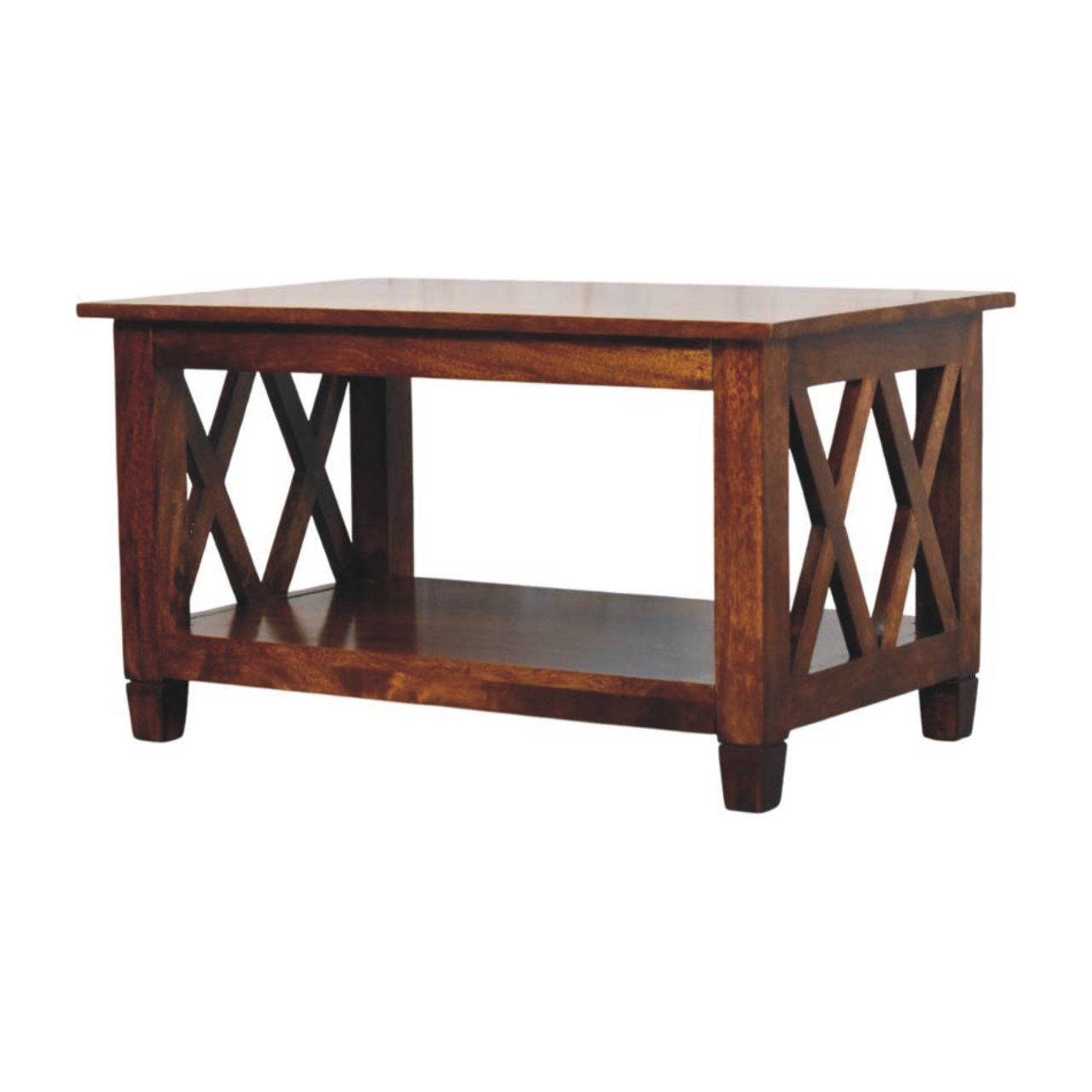 Solid Wood Belmont X-Frame Coffee Table