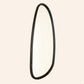 Wall Mirror with Blackwash Mango Wood Frame, Black, 28x60"