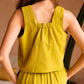 Becca Linen top in Lemongrass