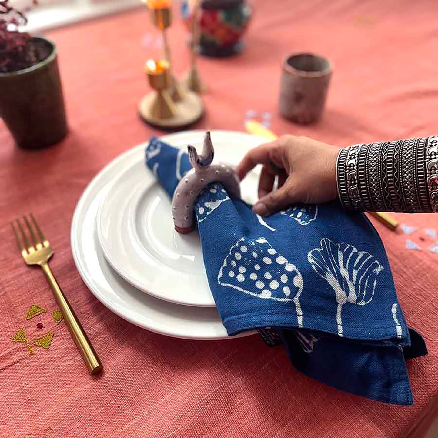 Sustainably Made Table Napkins (Set of 4) - Lana