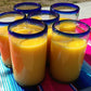 Cobalt Blue Rim Drinking Glasses - Set of 6