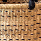 Natural w/ Black Horizontal Dashes Laundry Hamper