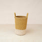 Mustard Tall Woven Basket Vase
