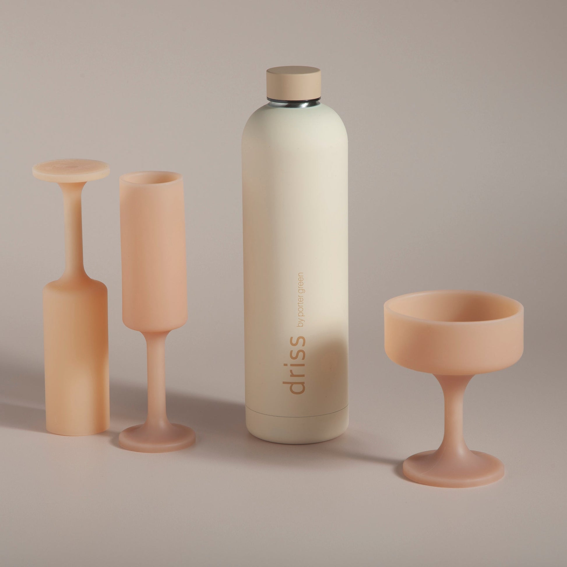 Wheat + Oat | Seff | Silicone Unbreakable Champagne Flutes