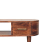 Solid Wood Two-Drawer Open-Slot Media Unit