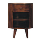 Solid Wood Cortez California Walnut Bedside Table