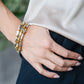 Gold Mixed Metal Organic Bead Bracelet