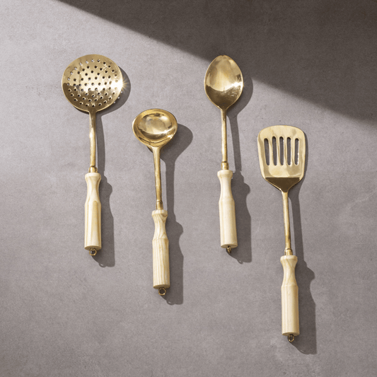 Set of Brass Ladles In A Gift Box