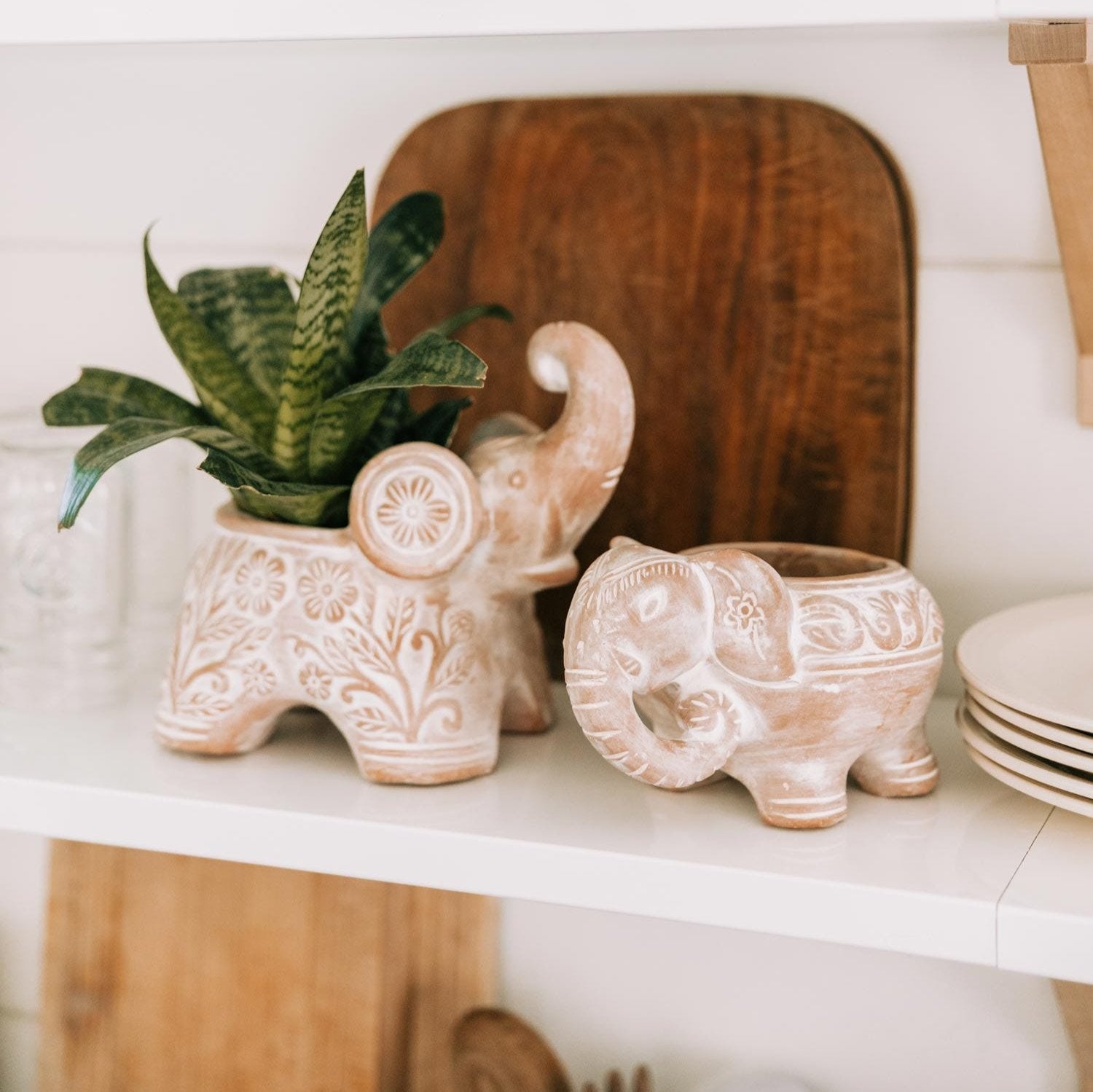 Trumpeting Elephant Planter