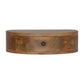 Solid Wood Wall-Mounted Rounded Nightstand
