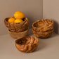 Natural Olive Wood Snack Bowls